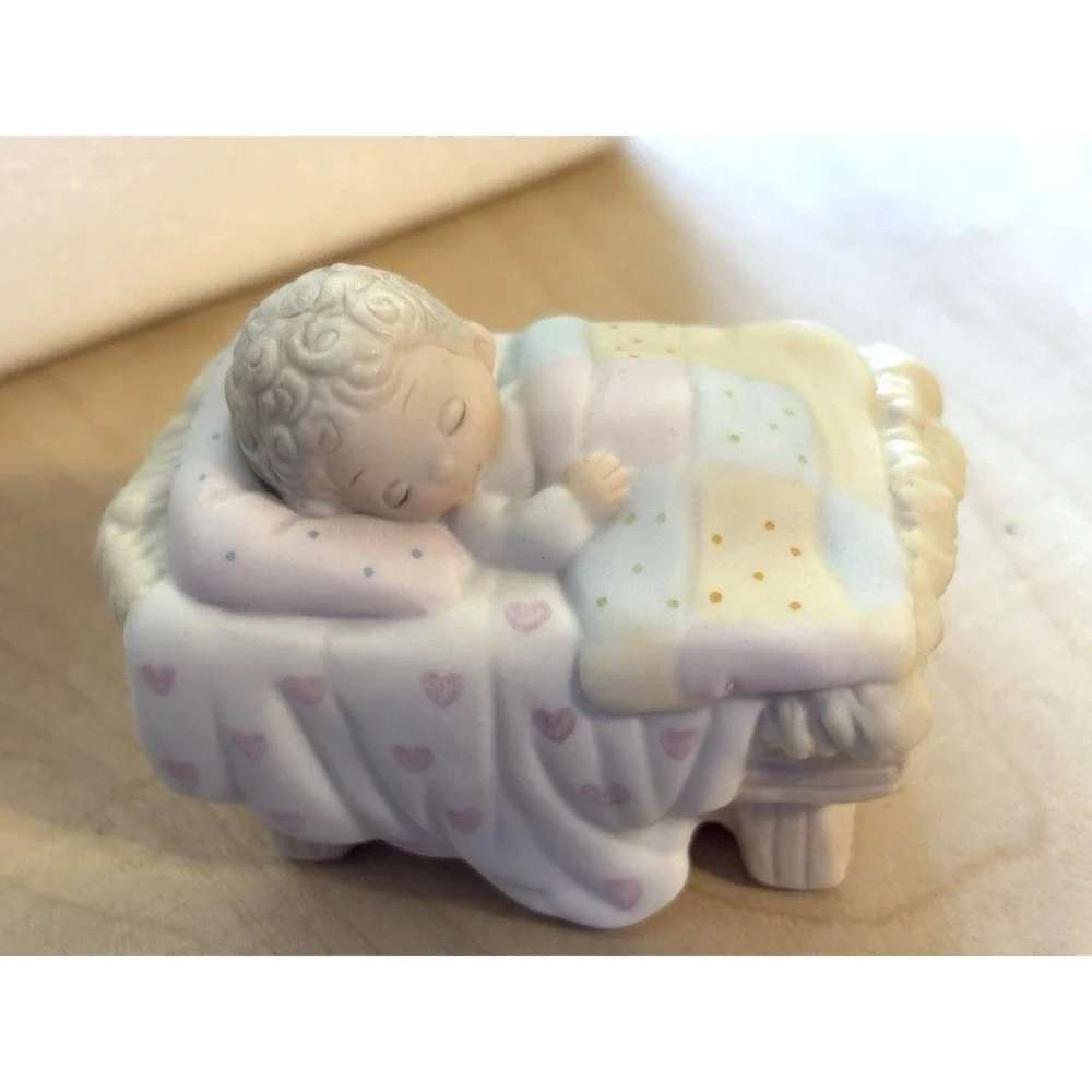 Vtg Precious Moments Nativity Come Let Us Adore Him 9 Piece Bisque 1986 READ